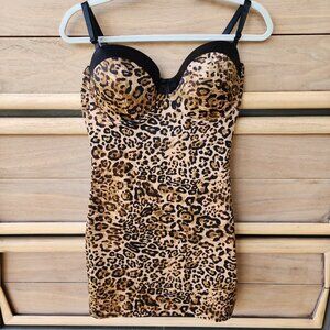Sexy Leopard-print Pushup Slinky Slip